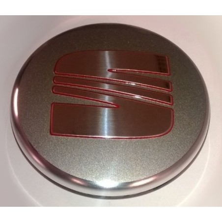 tapabujes rueda rojo plata rojo para llanta de aluminio