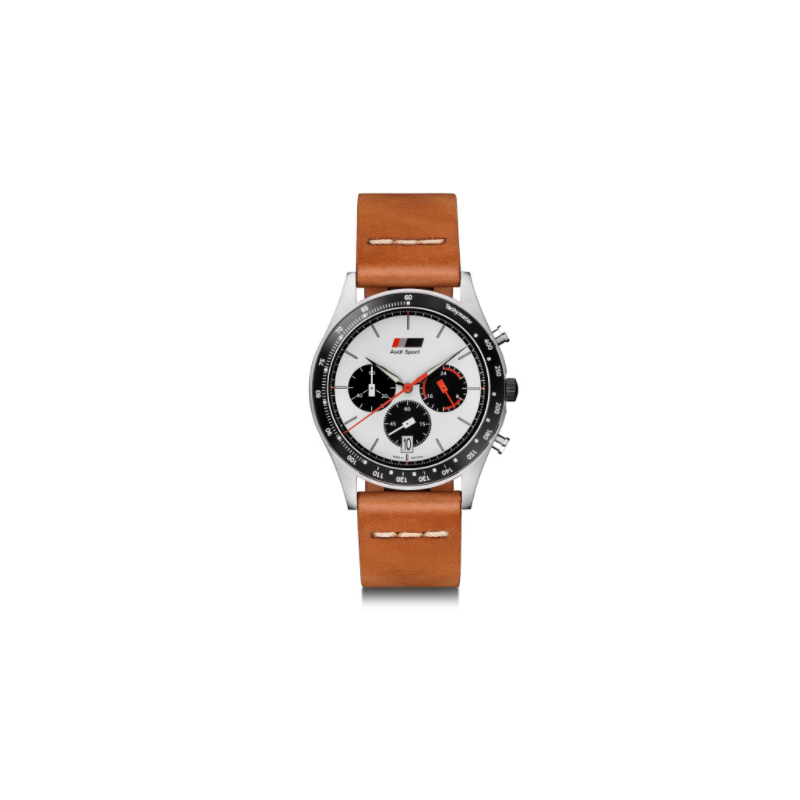 Cronógrafo heritage marrón y blanco para hombre
